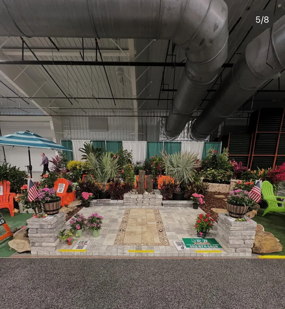 Paver patio & planting display